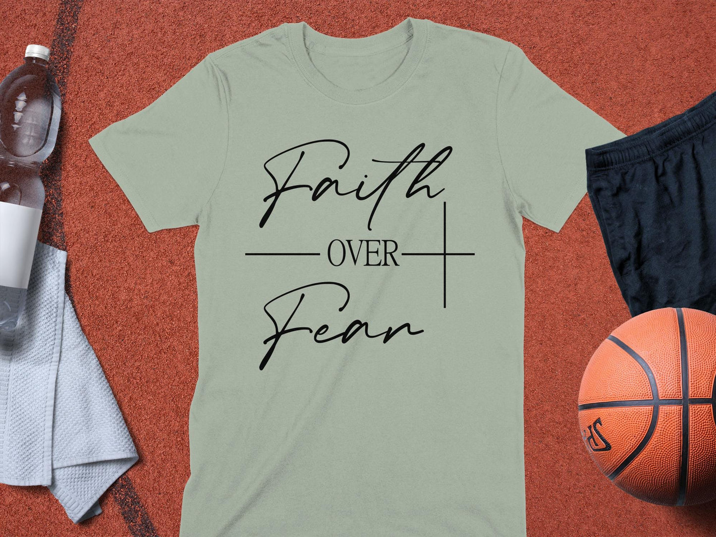 Faith Over Fear T-Shirt, Christian T Shirt, Inspirational Tee, Religious Shirt, Positive Message Shirt, Gift for Her