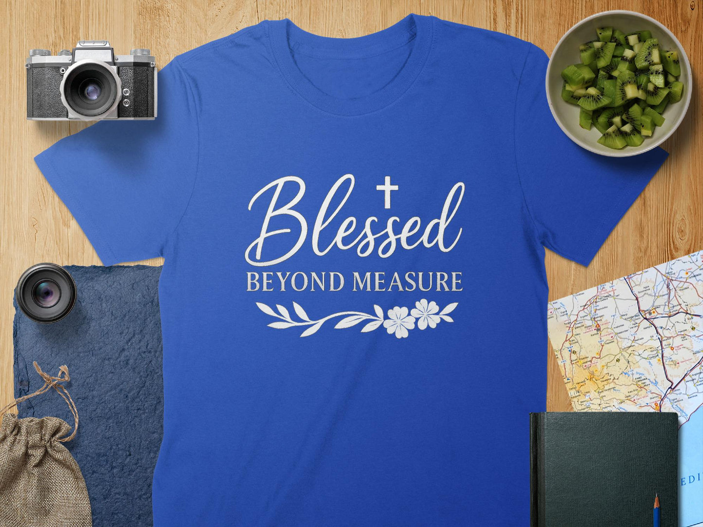 Blessed Beyond Measure T-Shirt, Religious Shirt, Floral T-Shirt, Inspirational Tee, Faith Based T-Shirt, Christian T-Shirt, Gift for Her