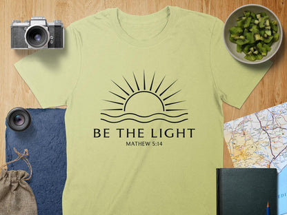 Be The Light Mathew 5 14 T-Shirt, Religious Shirt, Faith Based Tee, Christian Apparel, Inspirational Shirt, Positive Vibes T Shirt