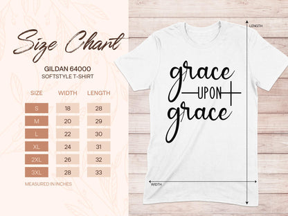 Grace Upon Grace T-Shirt, Christian T Shirt, Religious Tee, Inspirational Shirt, Trendy Shirt, Gift for Her, Faith T Shirt