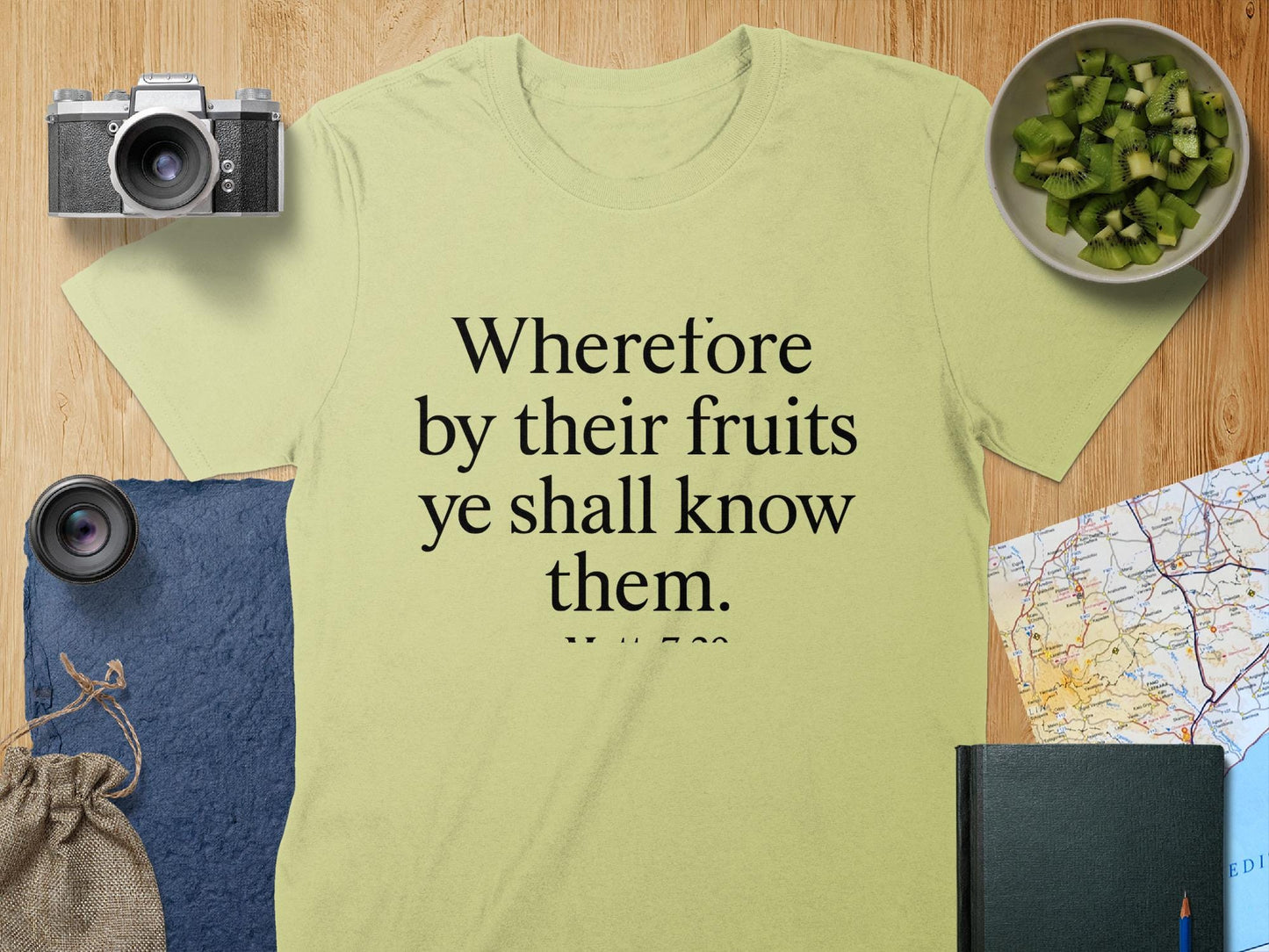 Fruits Quote T-Shirt, Christian Verse Tee, Bible Saying Shirt, Religious Gift, Inspirational Graphic Tee, Faith Based Apparel