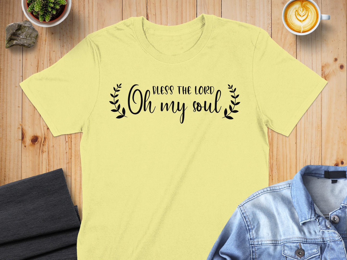 Oh My Soul T-Shirt, Bless The Lord Tee, Christian Apparel, Religious Shirt, Floral Design TShirt, Trendy Graphic Tee, Faith Based Shirt