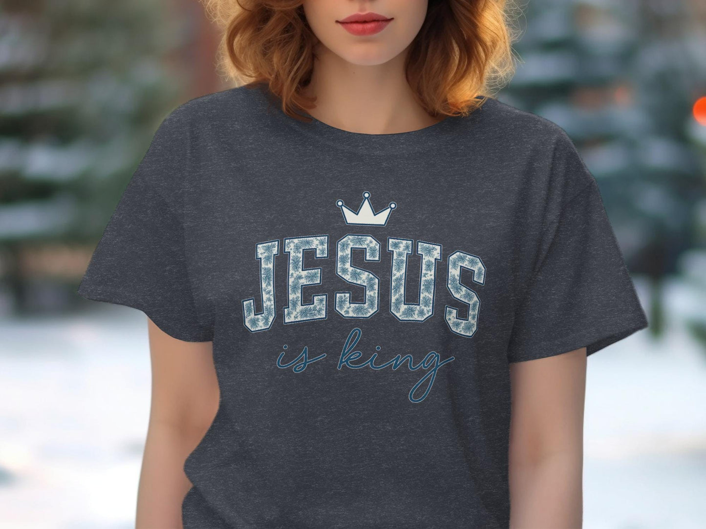Jesus is King Crown T-Shirt, Christian Apparel, Religious Gift, Faith Based Tee, Trendy Shirt, Inspiring Design
