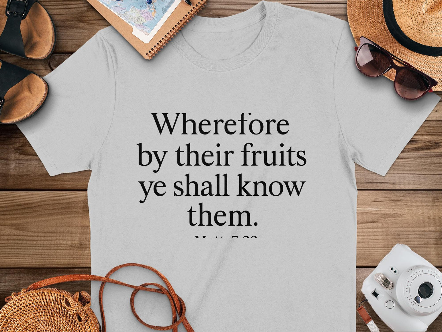 Fruits Quote T-Shirt, Christian Verse Tee, Bible Saying Shirt, Religious Gift, Inspirational Graphic Tee, Faith Based Apparel