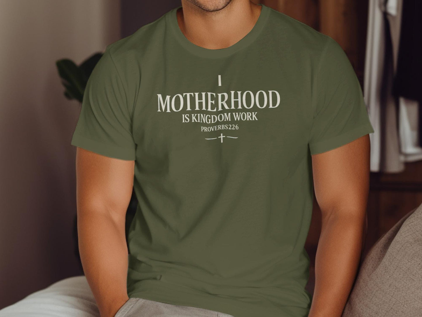Motherhood is Kingdom Work T-Shirt, Proverbs 226 Bible Verse Tee, Christian Mom Apparel, Religious T Shirt, Gift for Mothers, Cute Mom Shirt