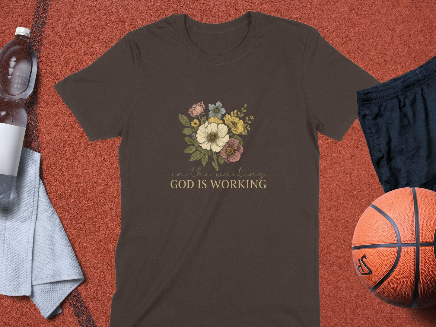 Floral T-Shirt, Christian T-Shirt, God Is Working Shirt, Religious Tee, Inspirational Shirt, Flower T-Shirt, Faith Shirt, Women's T-Shirt