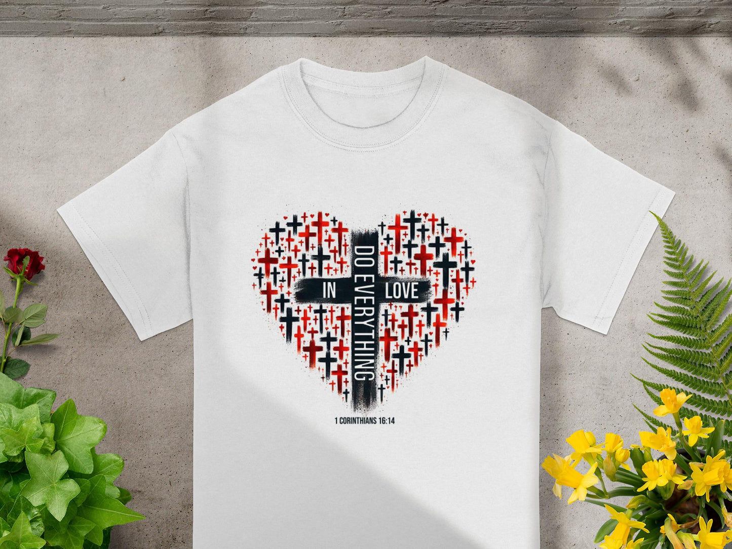 Christian T-Shirt, Do Everything in Love Shirt, Cross T-Shirt, Religious Shirt, Scripture Shirt, Bible Verse Tee, Christian Gift T Shirt