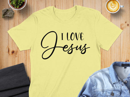 I Love Jesus T Shirt, Religious Shirt, Christian Tee, Faith Based Apparel, Gift for Christian, Trendy Graphic Tee, Inspirational Shirt
