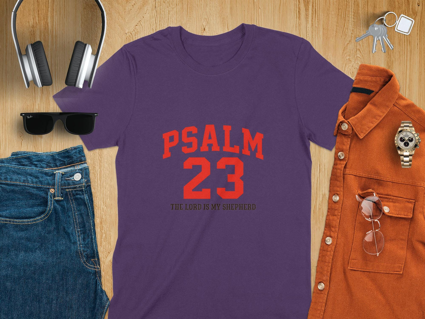 Psalm 23 T-Shirt, Religious Shirt, Christian Gift, Bible Verse Shirt, The Lord is my Shepherd Tee, Faith Based Apparel