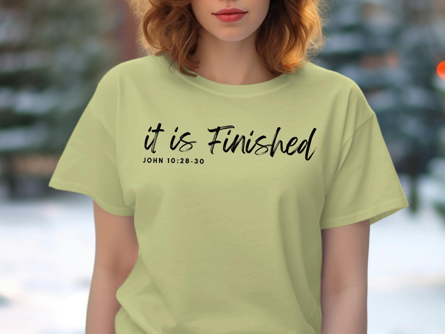 It Is Finished T-Shirt, John 10 28-30, Religious Tee, Christian Apparel, Inspirational Shirt, Bible Verse, Faith T-Shirt, Gift for Believers