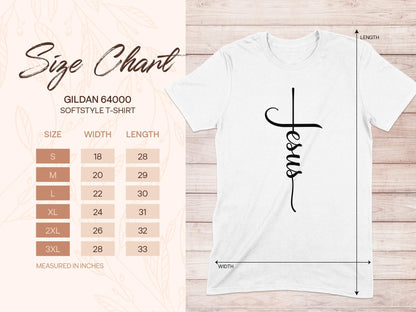 Jesus Cross T-Shirt, Religious Shirt, Christian Apparel, Faith Tee, Gift for Believer, Inspirational Design, Trendy T-Shirt