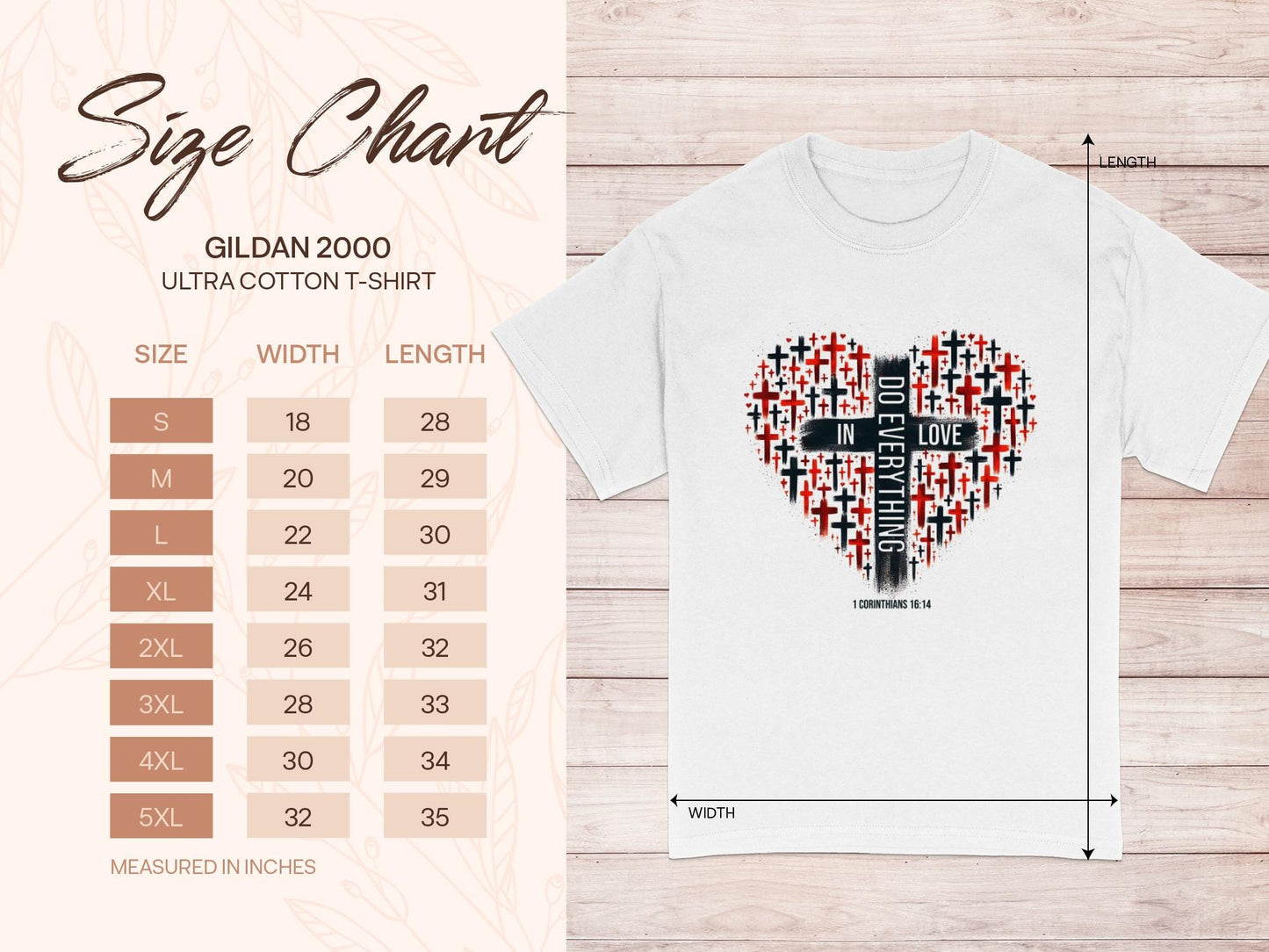 Christian T-Shirt, Do Everything in Love Shirt, Cross T-Shirt, Religious Shirt, Scripture Shirt, Bible Verse Tee, Christian Gift T Shirt