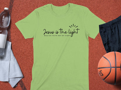 Jesus Is The Light T-Shirt, Walk By Faith T-Shirt, Religious Shirt, Christian Shirt, Inspirational Shirt, Scripture Shirt