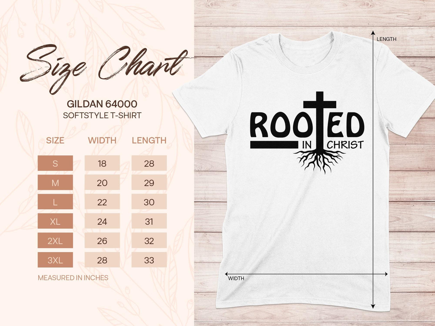 Rooted in Christ T-Shirt, Christian Tee, Religious Shirt, Faith Based Apparel, Inspirational Gift, Jesus Shirt, Graphic Tee