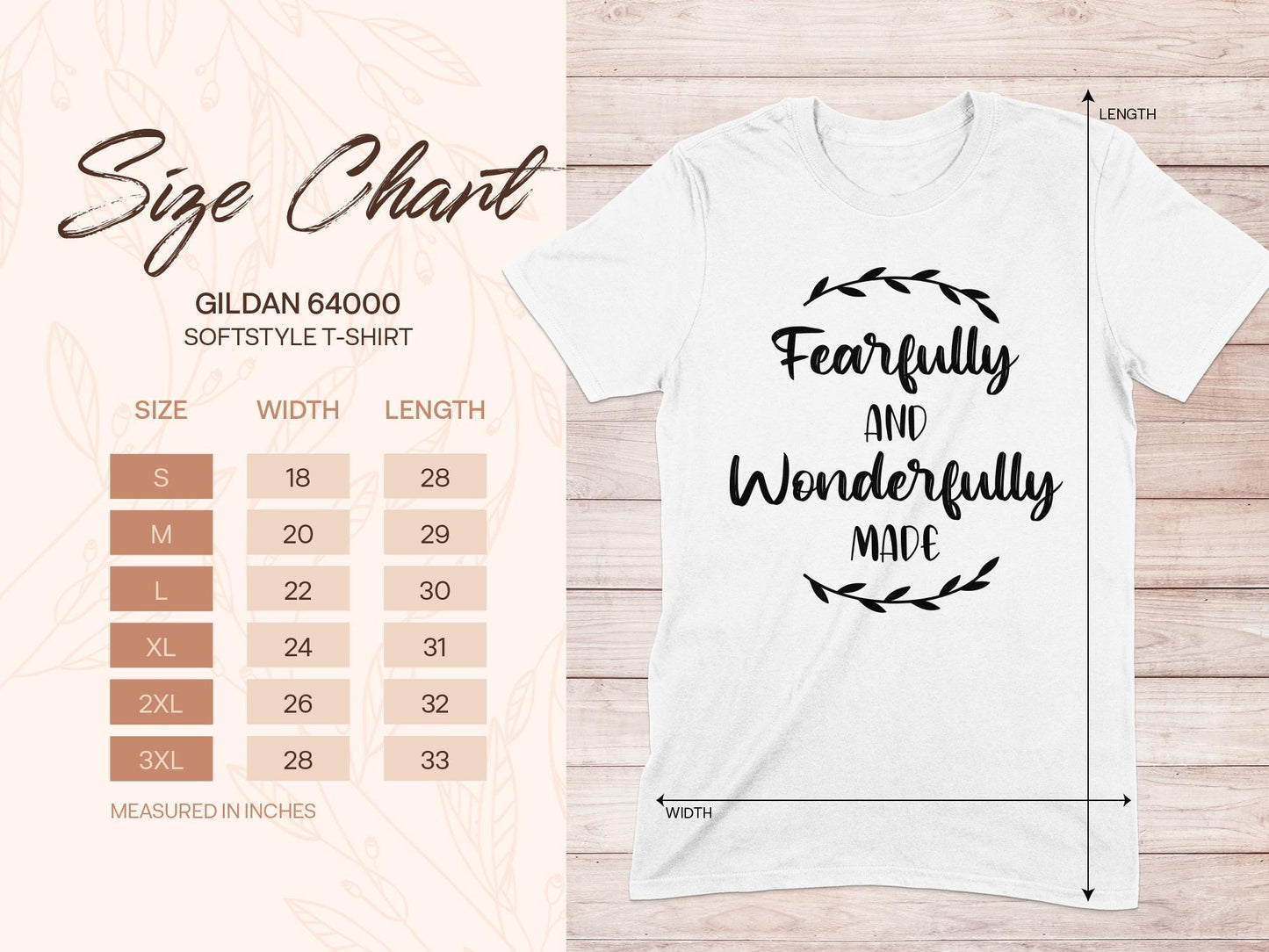 Fearfully Wonderfully T-Shirt, Inspirational Shirt, Christian T-Shirt, Faith Shirt, Motivational Tee, Trendy Shirt, Gift For Her