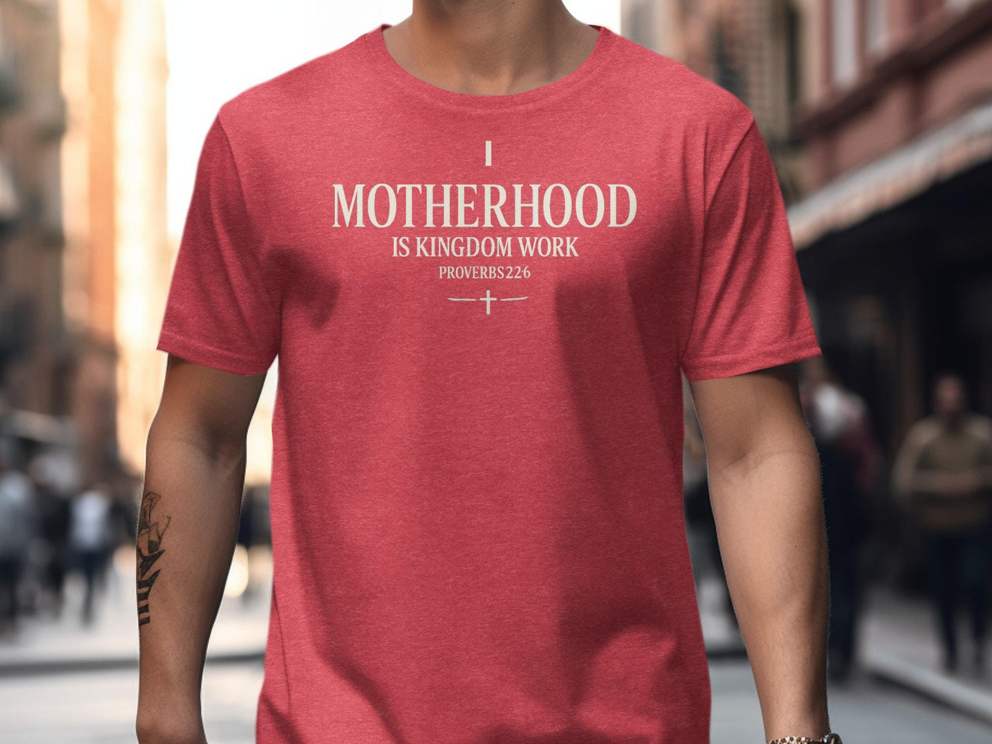 Motherhood is Kingdom Work T-Shirt, Proverbs 226 Bible Verse Tee, Christian Mom Apparel, Religious T Shirt, Gift for Mothers, Cute Mom Shirt