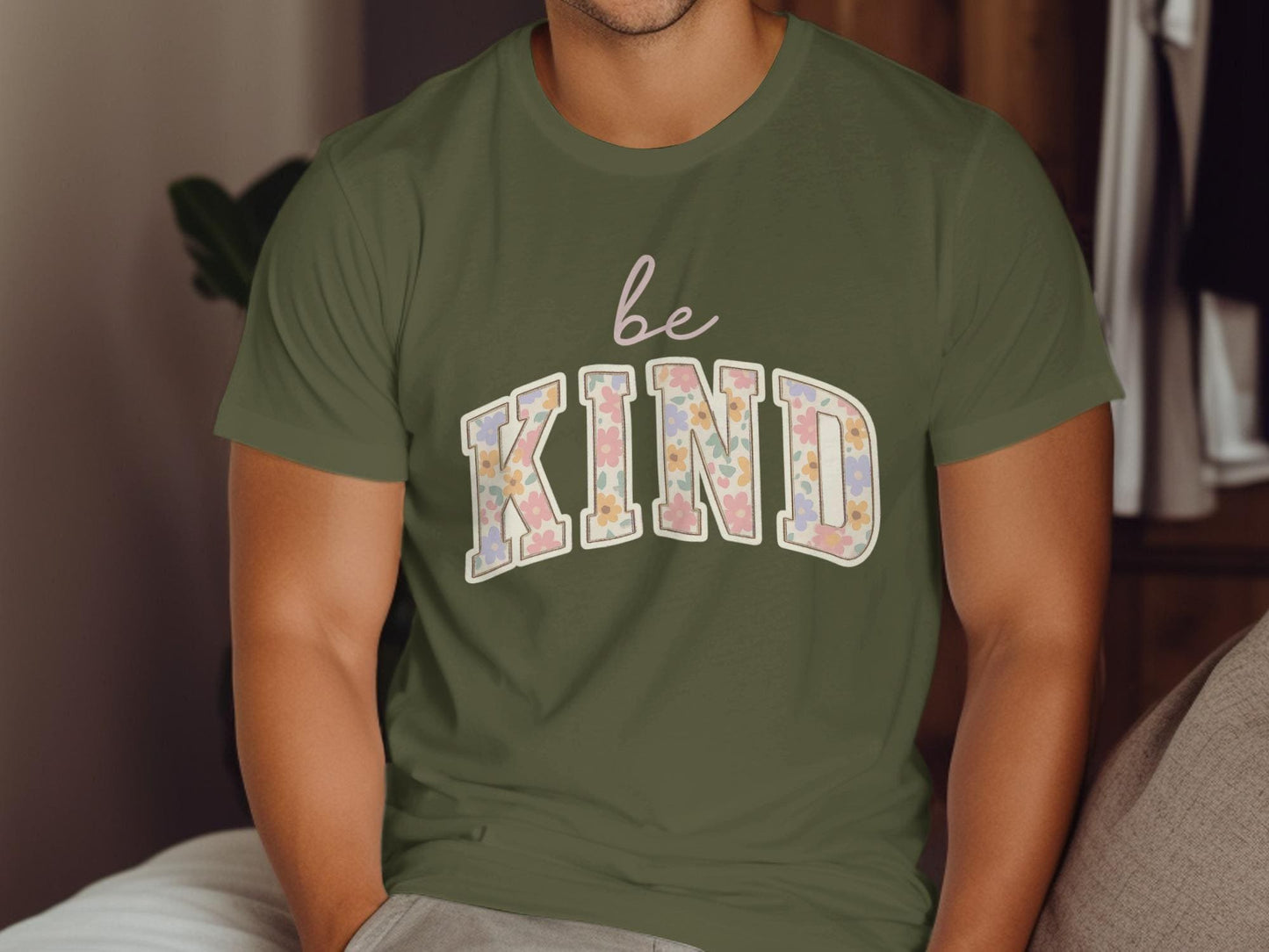 Be Kind T-Shirt, Floral Kindness Tee, Inspirational Shirt, Positive Vibes Top, Cute T Shirt, Trendy Apparel, Gift for Her, Everyday T-Shirt