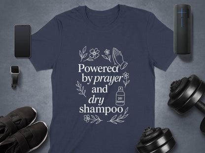 Prayer Dry Shampoo T-Shirt, Faith Funny Shirt, Christian Graphic Tee, Inspirational Shirt, Religious, Gift for Her, Cute Casual Shirt