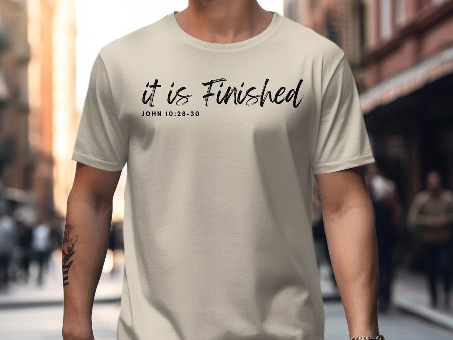It Is Finished T-Shirt, John 10 28-30, Religious Tee, Christian Apparel, Inspirational Shirt, Bible Verse, Faith T-Shirt, Gift for Believers