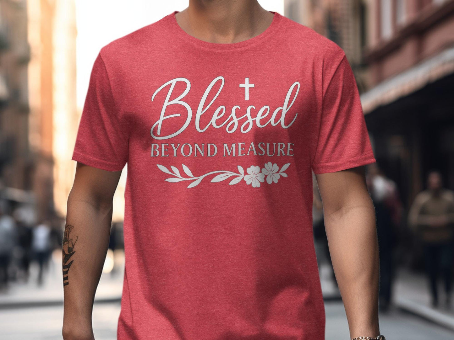 Blessed Beyond Measure T-Shirt, Religious Shirt, Floral T-Shirt, Inspirational Tee, Faith Based T-Shirt, Christian T-Shirt, Gift for Her