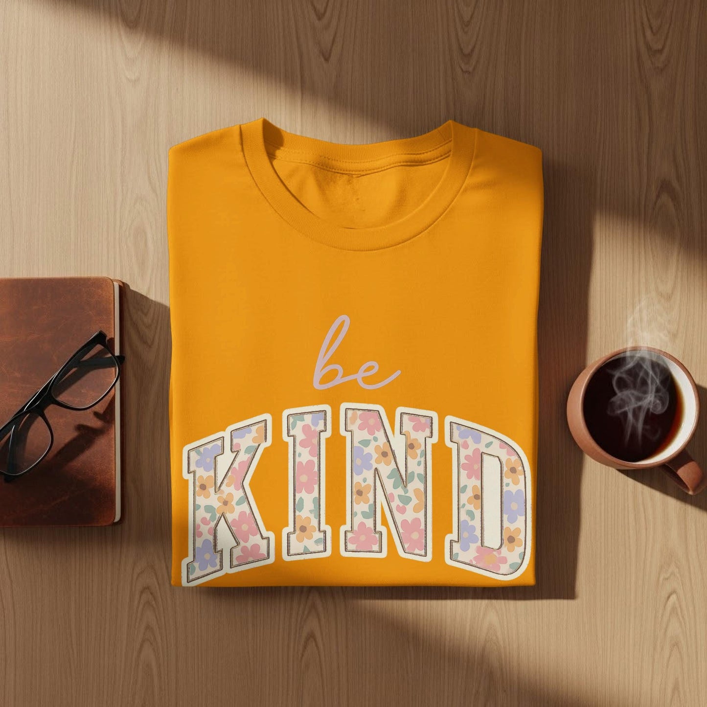 Be Kind T-Shirt, Floral Kindness Tee, Inspirational Shirt, Positive Vibes Top, Cute T Shirt, Trendy Apparel, Gift for Her, Everyday T-Shirt