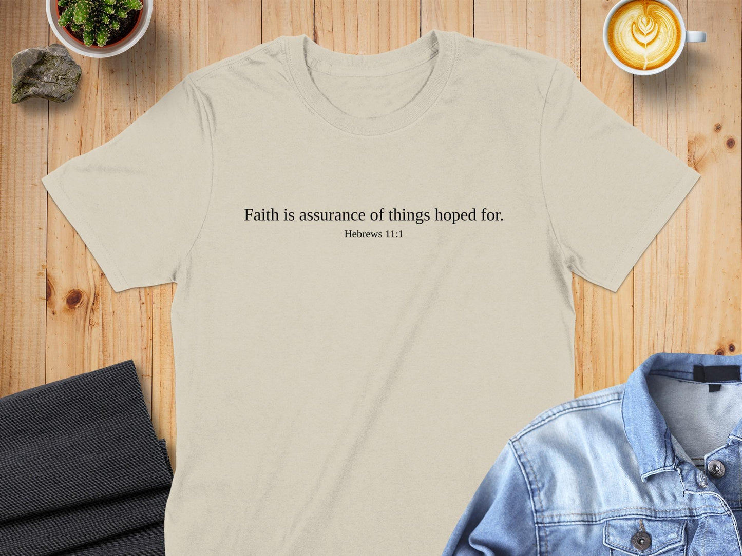 Faith Assurance T-Shirt, Hebrews 11 1 Scripture Tee, Religious Gift, Christian Apparel, Inspirational Shirt, Bible Verse Clothing