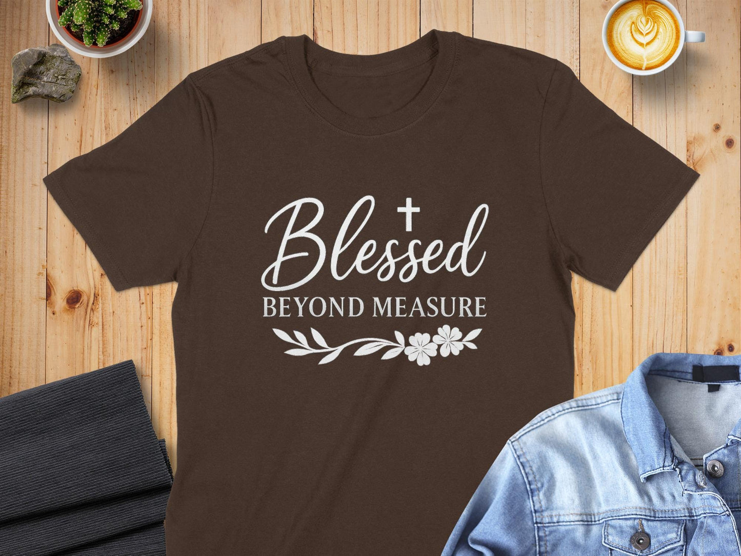 Blessed Beyond Measure T-Shirt, Religious Shirt, Floral T-Shirt, Inspirational Tee, Faith Based T-Shirt, Christian T-Shirt, Gift for Her